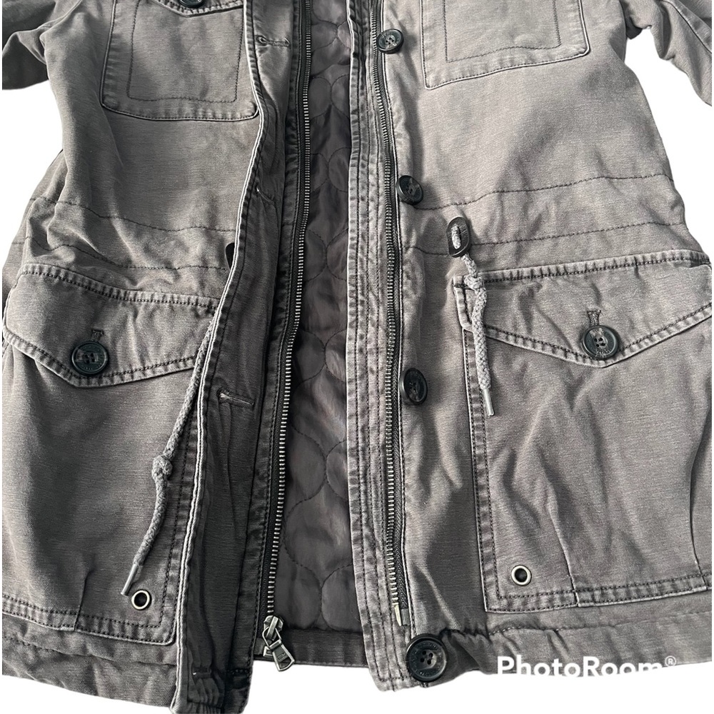 New Without Tags Women’s Small Levi Strauss & Co. Gray Wash Utility Jacket - Picture 9 of 16